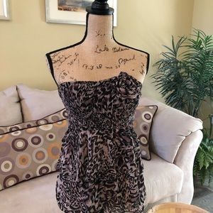 Animal pattern tube top